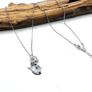 Mermaid Sterling Silver CZ Necklace